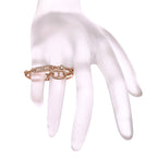Hermes Rose Gold Diamante Charm Ring — view 6