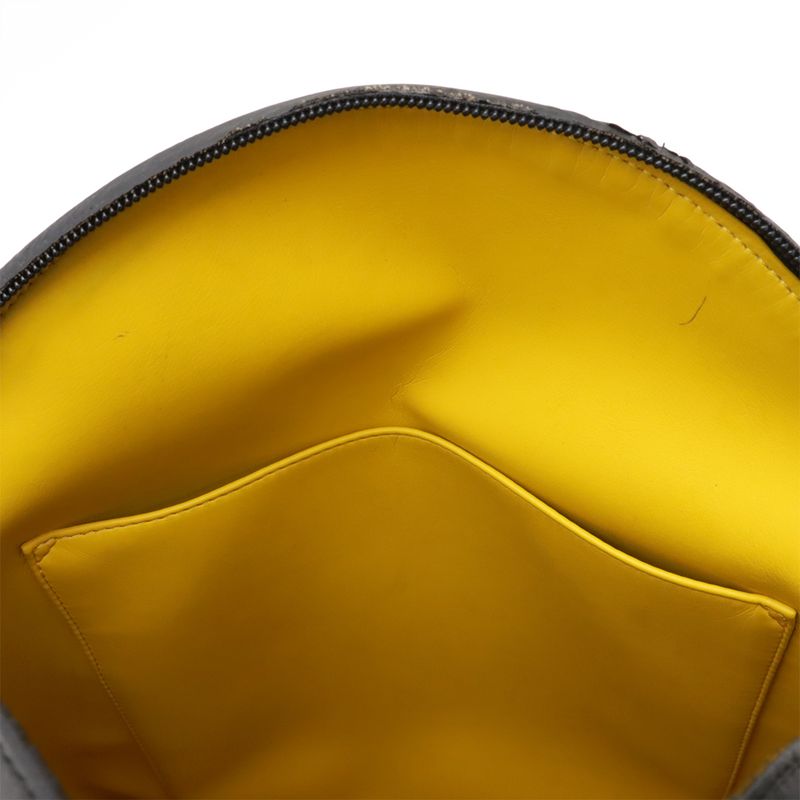 Fendi Zucca Pattern Backpack Leather Khaki Brown Black Yellow Silver — view 9