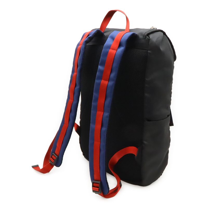 Gucci Techno Canvas Backpack Cat Head Leather Mesh Black Navy Red Green — view 2