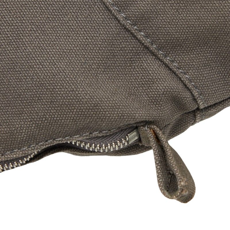 Hermes Bolide Pouch GM Gray Brown Cotton — view 8