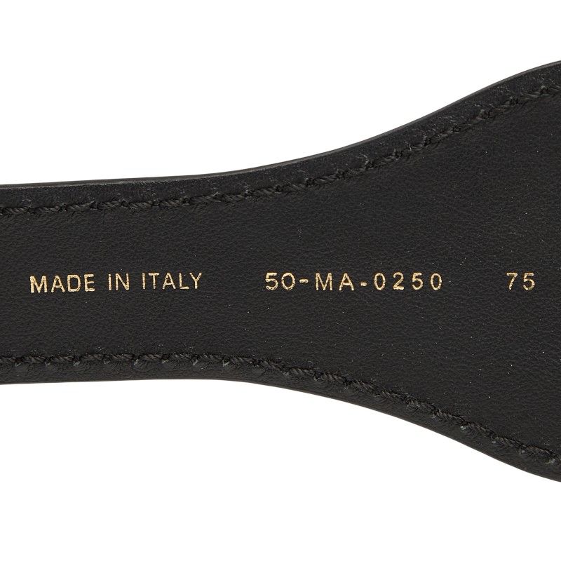 Dior Belt Size 75 Navy Beige Canvas Leather — view 6
