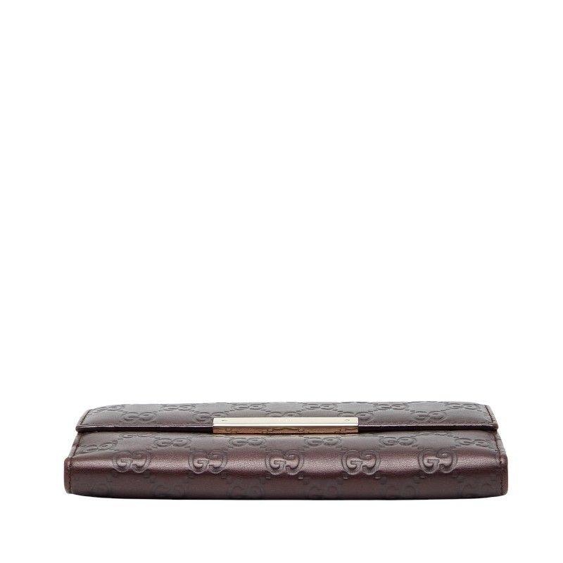 Gucci Guccissima W Hook Long Wallet Brown Leather — view 3
