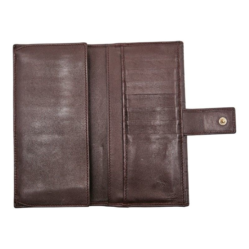 Gucci Guccissima W Hook Long Wallet Brown Leather — view 4