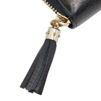 Gucci Interlocking G Soho Round Zipper Long Wallet Navy Leather — view 9