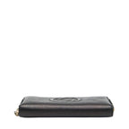Gucci Interlocking G Soho Round Zipper Long Wallet Navy Leather — view 3