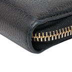 Gucci Interlocking G Soho Round Zipper Long Wallet Navy Leather — view 4