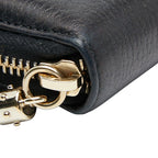 Gucci Interlocking G Soho Round Zipper Long Wallet Navy Leather — view 5