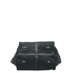 Chanel Camellia Chain Tote Bag Black Green Caviar Leather — view 3