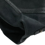 Chanel Camellia Chain Tote Bag Black Green Caviar Leather — view 7