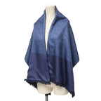 Hermes Scarf Silk and Angora Dotted Fringe Shawl — view 6