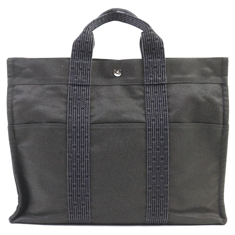 Hermes Her Line Herbag GM And Cadena Serie Button Canvas Large Shape Tote — view 2