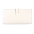 Hermes Bearn Souffle Nata Chevre Gold Hardware Long Wallet Engraved — view 3