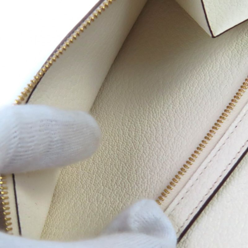 Hermes Bearn Souffle Nata Chevre Gold Hardware Long Wallet Engraved — view 7