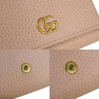 Gucci GG Marmont Logo Trifold Wallet Compact W Hook Pink Leather 65 Bs022 — view 7