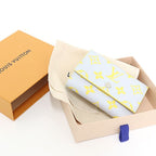 Louis Vuitton Victor Wallet Monogram Glow Canvas Gray Yellow Compact — view 6