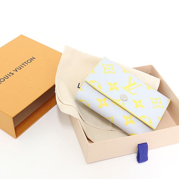 Louis Vuitton Victor Wallet Monogram Glow Canvas Gray Yellow Compact — view 6
