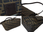 Fendi Mamma Baguette Shoulder Bag Zucca Pattern Cotton Canvas Brown Silver — view 8