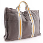 Hermes Fourre Tout MM Ginza Limited Edition Tote Bag Cotton Canvas Gray — view 3