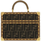 Fendi Flegrance Trunk 3 Bottles Storage 7 As300 As3 Uf1 lmn Metal FF Jacquard Brown — view 2