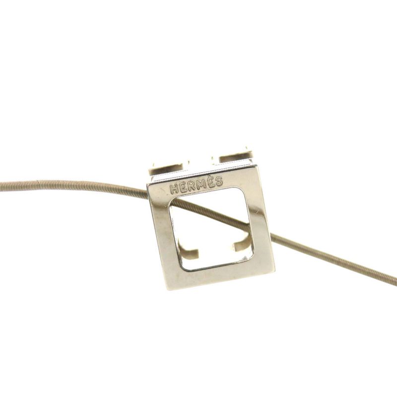 Hermes Caged Ash H Cube Metal Light Blue Necklace 1327 — view 8