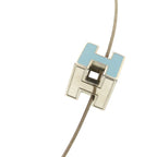 Hermes Caged Ash H Cube Metal Light Blue Necklace 1327 — view 4