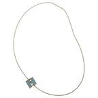 Hermes Caged Ash H Cube Metal Light Blue Necklace 1327 — view 5