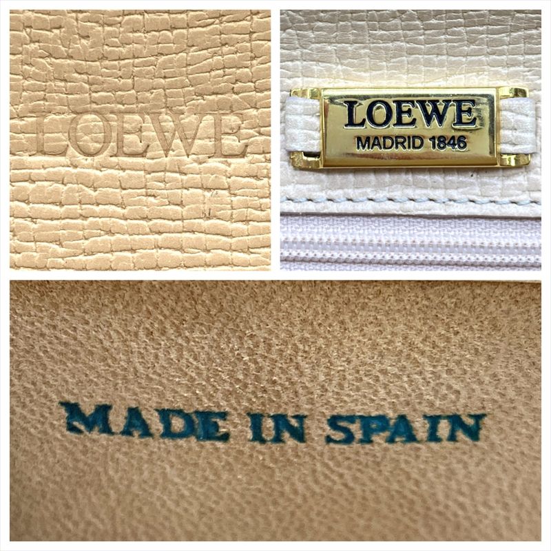 Loewe Handbag Leather Beige — view 9