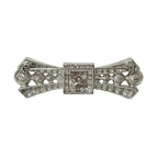 Chanel Brooch Corsage Silver Coco Mark Rhinestone Ribbon — view 4