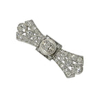 Chanel Brooch Corsage Silver Coco Mark Rhinestone Ribbon — view 3