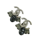 Chanel Earrings Silver Coco Mark Bijou — view 3