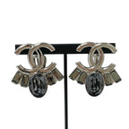 Chanel Earrings Silver Coco Mark Bijou — view 7