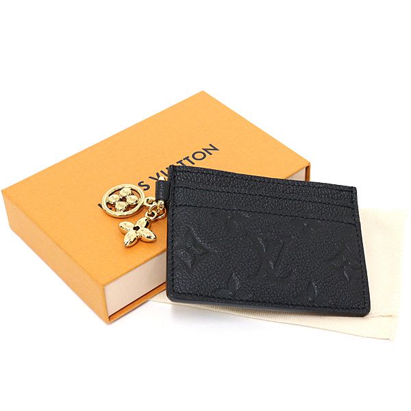 Louis Vuitton Card Holderlv Charm Monogramempreinte Noir Black — view 6