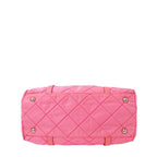 Prada Bag Tote Nylon Pink Handbag Chain Quilted Fancy — view 3