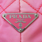 Prada Bag Tote Nylon Pink Handbag Chain Quilted Fancy — view 7