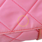 Prada Bag Tote Nylon Pink Handbag Chain Quilted Fancy — view 8