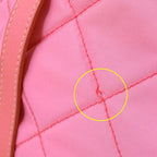 Prada Bag Tote Nylon Pink Handbag Chain Quilted Fancy — view 9
