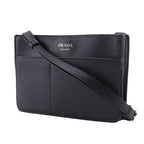Prada Mini Shoulder Saffiano Black Bag — view 2