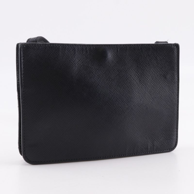 Prada Mini Shoulder Saffiano Black Bag — view 3