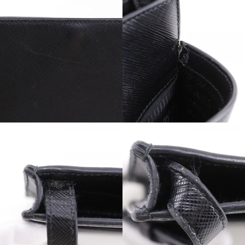 Prada Mini Shoulder Saffiano Black Bag — view 8