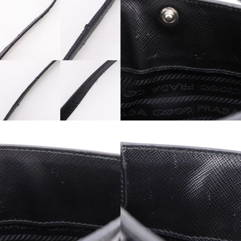 Prada Mini Shoulder Saffiano Black Bag — view 9