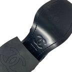 Chanel Boots Long Shoes Tweed Leather Black Multicolor Coco Mark — view 8