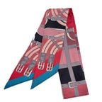 Hermes Twilly Scarf Belt Pattern Red — view 3