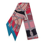 Hermes Twilly Scarf Belt Pattern Red — view 2