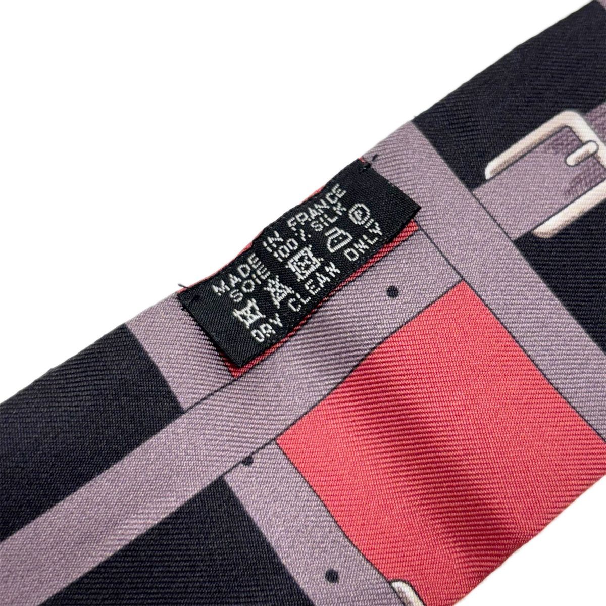 Hermes Twilly Scarf Belt Pattern Red — view 8
