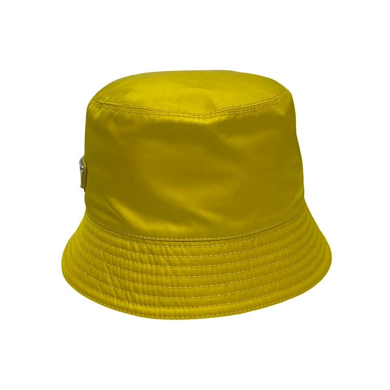 Prada Re-nylon Triangle Logo Plate With Bag Hardware Nylon Bucket Hat M Size — view 4