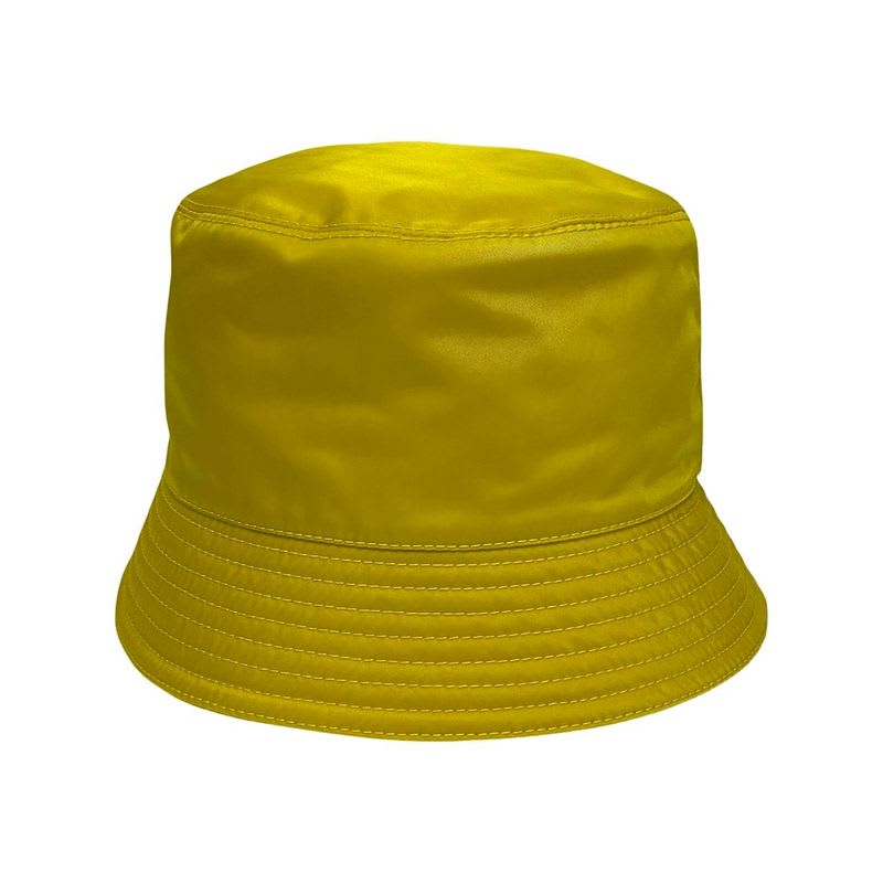 Prada Re-nylon Triangle Logo Plate With Bag Hardware Nylon Bucket Hat M Size — view 6