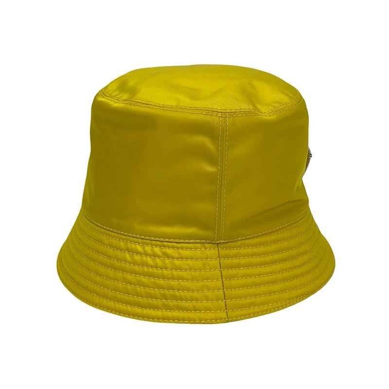 Prada Re-nylon Triangle Logo Plate With Bag Hardware Nylon Bucket Hat M Size — view 5