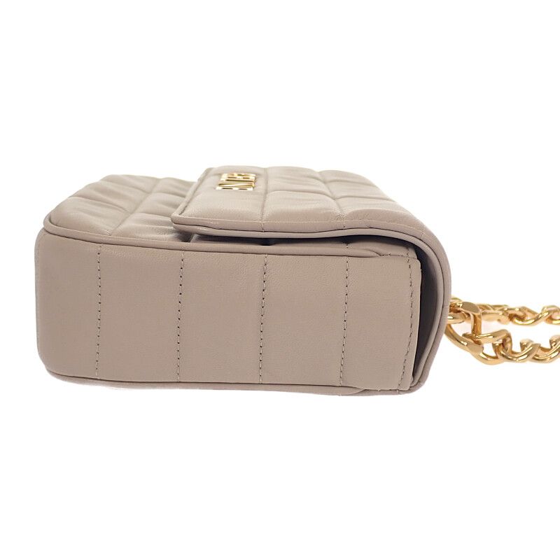 Celine Matelasse Monochrome epz.02 tr Shoulder Bag Goth Leather Ivory — view 4