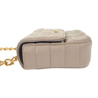 Celine Matelasse Monochrome epz.02 tr Shoulder Bag Goth Leather Ivory — view 5