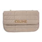 Celine Matelasse Monochrome epz.02 tr Shoulder Bag Goth Leather Ivory — view 2